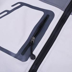 Venta al por mayor ropa al aire libre senderismo lona cremallera chaqueta personalizada impermeable para hombre Softshell carta Stand Collar 2023 - Product Image 6