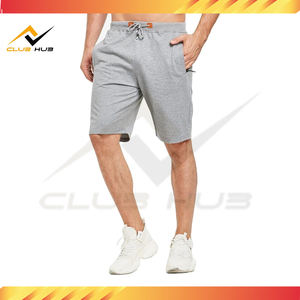 Pantalones cortos de béisbol de cintura elástica de algodón 100% para hombre de verano de secado rápido transpirable de alta calidad deportes entrenamiento gimnasio bolsillos con cremallera atléticos - Product Image 3
