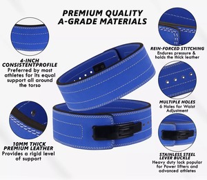 Cinturones de Gimnasio de Cuero para Levantamiento de Pesas - Resistentes, Compresión, Transpirables, Antideslizantes, Color y Talla Personalizables, Unisex - Product Image 2