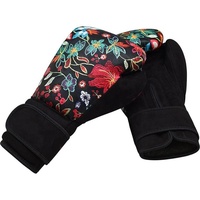 RECIENTE RCB 223 Premium Custom 14oz 16oz Metálico Cuero de vaca Dedo completo Sparring Guantes Cordones Muñeca Color Bordado Boxeo