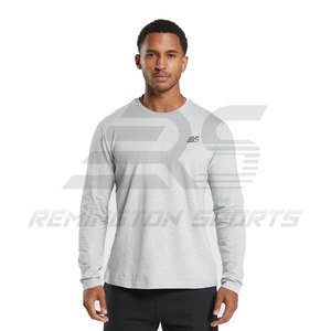 Nouvelles chemises à manches longues de qualité supérieure T-shirt à manches longues uni de haute qualité Couleurs unies T-shirt respirant à manches longues - Product Image 4