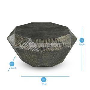 Mesa de metal con acabado antiguo moderno, diseño personalizado para el hogar, sala de estar, Centro de forma de piedra grande, muebles nuevos móviles decorativos - Product Image 5
