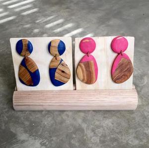 Pendientes de Resina al por Mayor, Turquesa Azul, Círculo Rojo, Dos Tonos, Joyería de Moda, Regalos para Chicas al Mejor Precio - Product Image 5