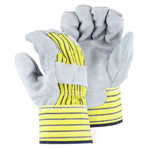 Factory Made Solid Color Working Gloves High Quality Best Selling Non-slip Leather Made Working Gloves <b>Safety</b> Working Gloves - Product Image 6