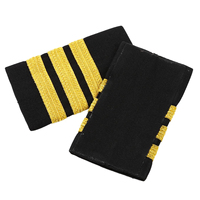 Hombreras Personalizables con Franjas Doradas de Aerolínea para Piloto, Insignias DIY para Uniformes y Ropa