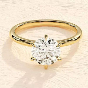 แหวนเพชรโมอิสอัญมณี925แข็งชุบทองอัญมณีค็อกเทลเครื่องประดับชั้นดีขายส่ง - Product Image 1