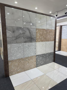 Carreaux en porcelaine vitrifiée aspect vintage 600x600 mm, finition mate rustique en pierre brune d'Égypte, carreaux de 2x2 pieds pour l'intérieur et l'extérieur - Product Image 4