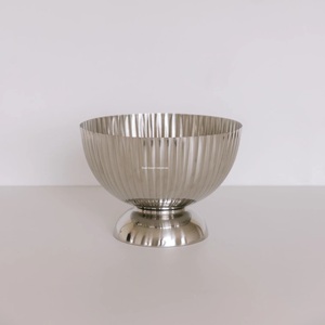 Vajilla decorativa color plateado cuencos de flores de Metal para el hogar sala de estar decoración centros de mesa floreros - Product Image 2