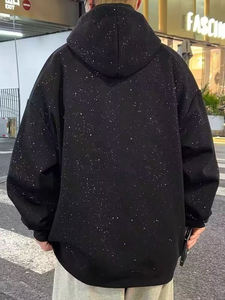 Sweat-shirt à capuche oversize imprimé pour homme, tendance, en gros, lourd, pour l'hiver, avec poche - Haute qualité - Product Image 3