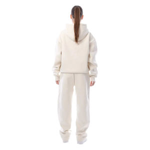 Chándal acampanado 2025 de algodón con logotipo personalizado, chándal en blanco con cremallera, Sudadera con capucha y pantalón, chándal para correr para hombre 100 - Product Image 5