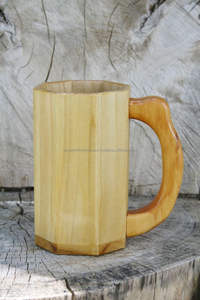 Tasse à mangue en bois d'acacia pour ours et café Cuisine et table Tasses à boire en bois faites à la main pour eau Dirking disponible - Product Image 2