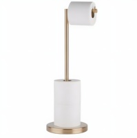 Support de rouleau de papier toilette de luxe en laiton, moderne, écologique, étanche, durable et personnalisable, avec étagère, accessoires de salle de bain