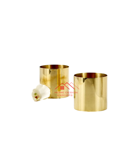 Florero de Metal con Acabado Dorado Brillante y Pulido, Estilo Moderno, para Bodas, Decoración del Hogar, Vajilla Disponible - Product Image 4