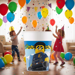 Vaso desechable Lego City 200 ml para fiestas, 6 unidades - Product Image 3
