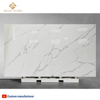 Dalle de quartz Calacatta à veine mince de 1600x3200x20mm pour comptoir