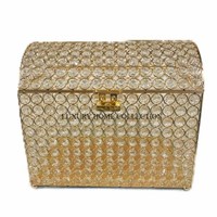 Meilleures boîtes de rangement de mariage en métal et cristal de qualité supérieure Nouveau look attrayant Boîte d'organisation de stockage de cartes standard de grande taille