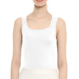 Erica เสื้อกล้ามสำหรับกิจกรรมกีฬาลำลองของผู้หญิงเสื้อยืดแขนกุดแบบถักผ้าโพลีเอสเตอร์แบบถักสี่ทางระบายอากาศได้ดี - Product Image 2