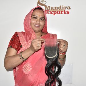 Cabello Humano Virgen Vietnamita 100% al por Mayor, Cierre de Encaje HD 4x4, Color Negro Natural, Ondulado, Doble Trama, Puntas de Cabello de Una Sola Capa - Product Image 5