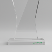 Trophée en acrylique Prism Glory |   Prix en cristal au design en spirale |   Trophée de reconnaissance d'entreprise gravé sur mesure |   Appréciation des employés