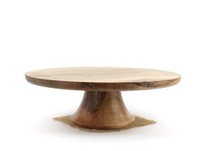 Support à gâteau rond en bois DURABLE, écologique, résistant à la chaleur, fait main, compatible lave-vaisselle et supports à outils pour la cuisine domestique - Product Image 2