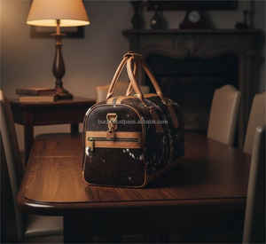 Bolsa de Viaje de Cuero Genuino de Gran Capacidad, con Cierre de Cremallera, Ligera y Portátil, Venta al Por Mayor Directa de Fábrica LHODB-0065 - Product Image 5