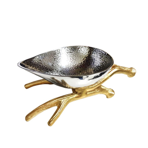 Ensemble de bols de service en métal faits à la main, décoratifs, en acier inoxydable martelé, triple bol à collation pour hôtel, restaurant, cuisine, traiteur - Product Image 2