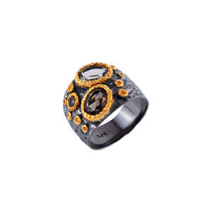 <b>Dainty</b> Exclusive Design Solid 925 Sterling Silver Natural Smoky Quartz Gemstone Oval Shape <b>Ring</b> for Woman Handmade Fine Jewelry - Product Image 2