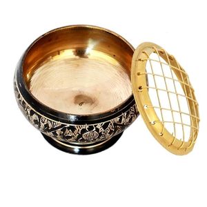 2024 adornos de quemador de incienso de Metal de Oriente Medio juego de soporte de quemador de incienso árabe decoración del hogar para la religión - Product Image 2