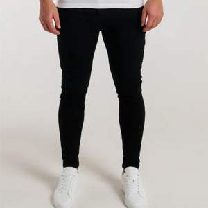 กางเกงยีนส์ขาตรงเข้ารูปสำหรับผู้ชายผ้ายืดและระบายอากาศได้ดีสีดำเหมาะสำหรับขัดมันทุกวัน - Product Image 5