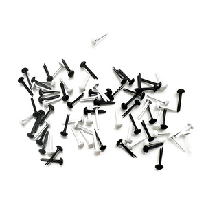 200pcs màu đen và trắng 3mm x 3/8 "L <span class=keywords><strong>Mini</strong></span> Vòng đầu sắt giấy ốc vít <span class=keywords><strong>brads</strong></span> - Product Image 2