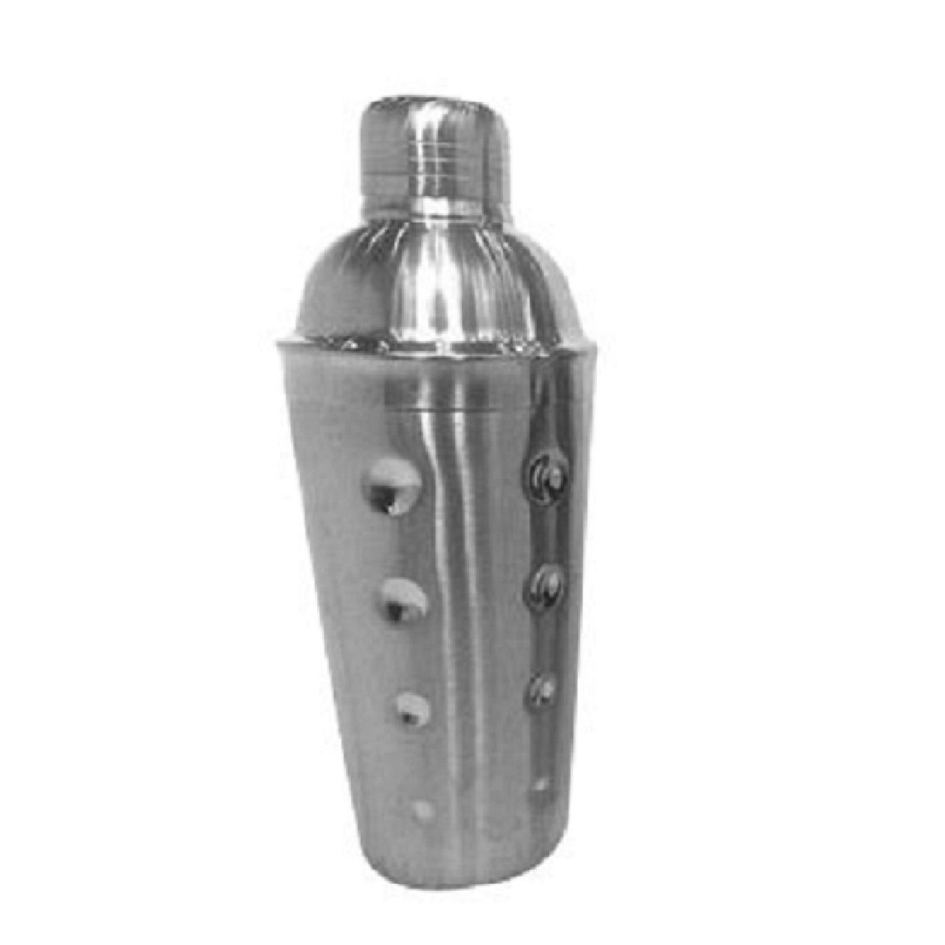Customized Cocktail Shaker Barware Stainless Steel Metal Hammered Designer Shakers with Silver Finished