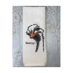 Serviettes de cuisine brodées en coton biologique de golf de qualité supérieure 40x60cm 185GSM certifiées GOTS Soft Touch Utilisation durable de la cuisine - Product Image 1