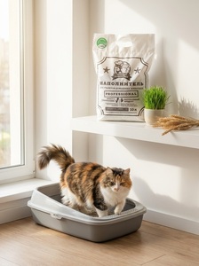 Litière pour chat en granulés de blé naturel 10L, écologique, jetable aux toilettes, faible teneur en poussière, contrôle efficace des odeurs, 5kg - Product Image 4