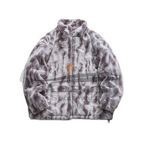 Vestes pour hommes manteau polaire d'hiver à la mode personnalisé avec déchirure veste Sherpa veste en laine poche épaissie fermeture éclair complète haut Sherpa surdimensionné - Product Image 2