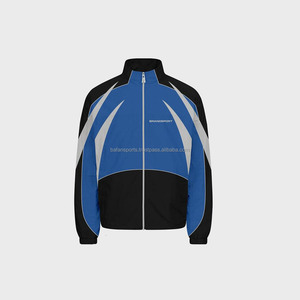 Survêtement coupe-vent en nylon avec logo personnalisé pour hommes, ensemble deux pièces respirant avec fonction coupe-vent, veste grande taille - Product Image 4