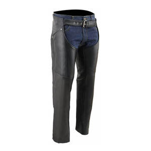 Chaps de cuero profesional para motociclista Chaps de cuero de diseño superior personalizado para la venta - Product Image 1