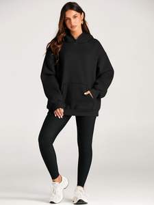 Sudaderas con capucha de lana de algodón para mujer, sudaderas de talla grande para correr al aire libre, ropa deportiva informal, jersey de alta calidad, sudaderas con capucha transpirables - Product Image 5