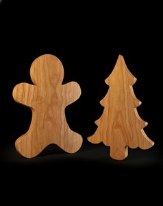 Planche à découper en bois de Noël de qualité supérieure Planche décorative pour les fêtes, les amuse-gueules et les cadeaux de fête Fabriquée à la main en Inde - Product Image 1