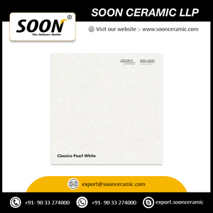 Carreaux de porcelaine à double charge 600X600MM les plus vendus pour salon chambre à coucher décoration Classico Pearl White Carreaux de sol - Product Image 2