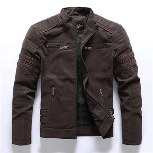 Conception personnalisée coupe parfaite Nouvel arrivage à bas prix d'une marque privée Tendance Qualité de la mode bon marché Vestes en cuir pour hommes - Product Image 6