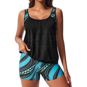 Conjunto de 2 Piezas de Top y Shorts de Baño para Mujer con Logotipo Frontal, Tela Ligera y Transpirable, Secado Rápido, Ajuste Cómodo para Uso en Piscina o Resort - Product Image 5