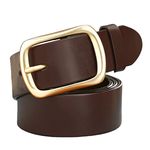 Haute qualité TEXLERA hommes véritable peau de vache en cuir ceinture décontractée alliage boucle ardillon motif géométrique 3.4cm largeur meilleur prix - Product Image 2