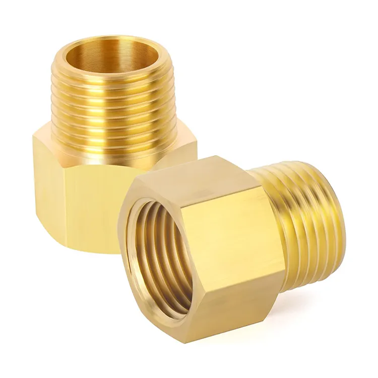 Adaptador Redutor De Latão 1/4 "NPT Macho x 1/2" Encaixe De Tubulação Fêmea NPT