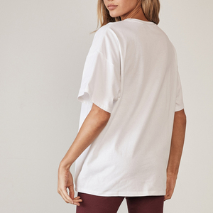 เสื้อยืดแขนสั้นผ้าฝ้าย100% สำหรับผู้หญิง,เสื้อยืดทรงหลวมไม่มีลายกำหนดได้เองปี100% - Product Image 5