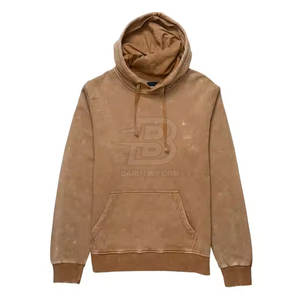 Dernier design de sweats à capuche respirants effet délavé pour hommes, haute qualité, taille personnalisée, vêtements d'hiver fabriqués au Pakistan, motif uni, logo personnalisé - Product Image 1