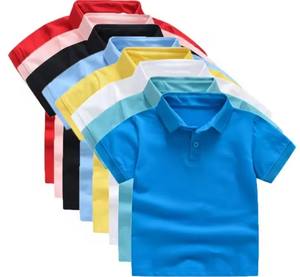 Personnalisé 100% Piqué Coton Brodé Logo Style Décontracté Polo À Manches Courtes T-Shirt Uni Garçon Enfants Uniforme Scolaire Vêtements - Product Image 1