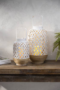 Portavelas de Bambú Minimalista al por Mayor, Lámpara de Mesa de Bambú Tejida a Mano para Bodas y Fiestas, Hecho en Vietnam - Product Image 3