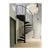 Escalier en colimaçon en acier inoxydable personnalisable avec marches en bois, design moderne, escalier de loft