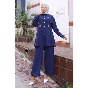 Conjunto Casual con Detalles de Piedras Brillantes, Negro 19264 XS, Largo Midi - Product Image 6