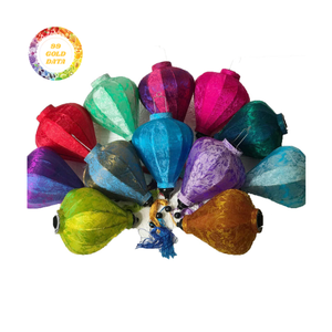 Linternas de seda Estilo de linternas vietnamitas con diseño de linterna de seda Tet para decoración colgante y uso doméstico - Product Image 6